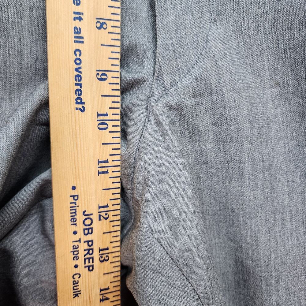 Mens 34x28 Gray Pleated Cuffed Dress Pants Relaxed Straight Career Custom Cut - Picture 9 of 10